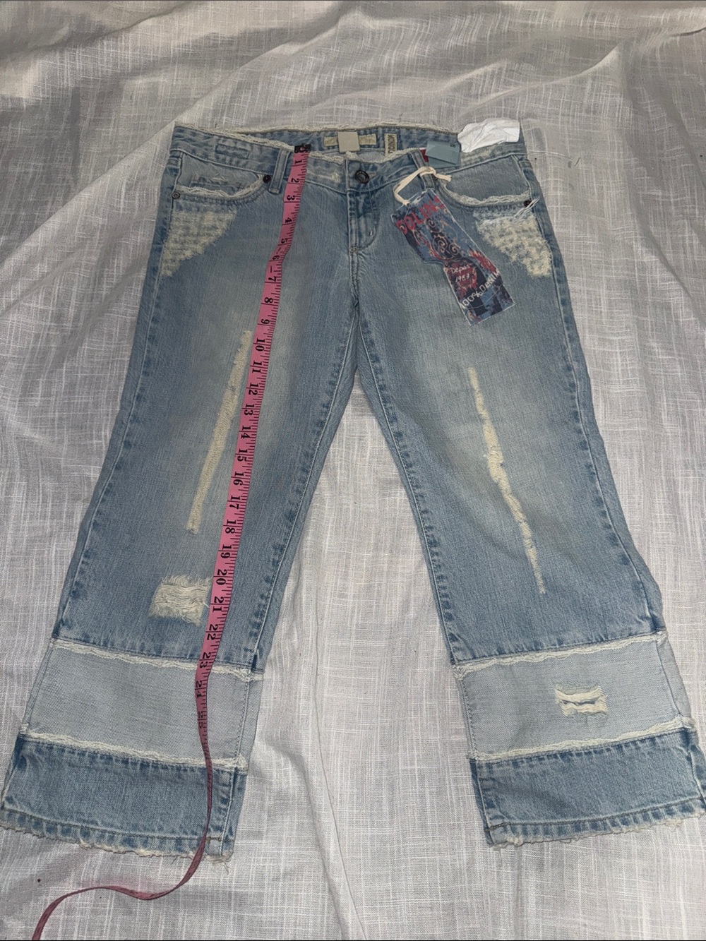 Colin’s Light Blue Distressed Wide-Leg Jeans